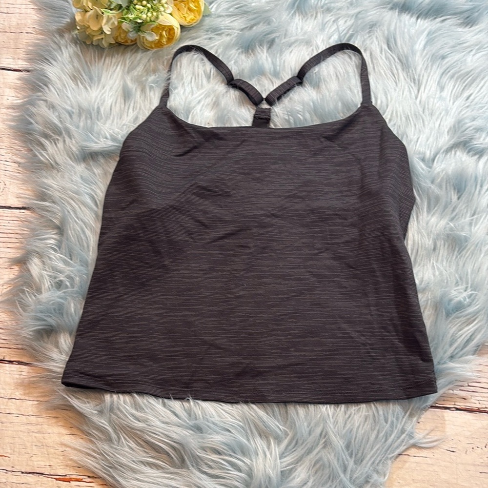 Outdoor Voices Flow Crop Tank Spacedye Black sz M